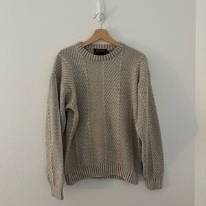 Vintage Eddie Bauer neutral chunky knit sweater